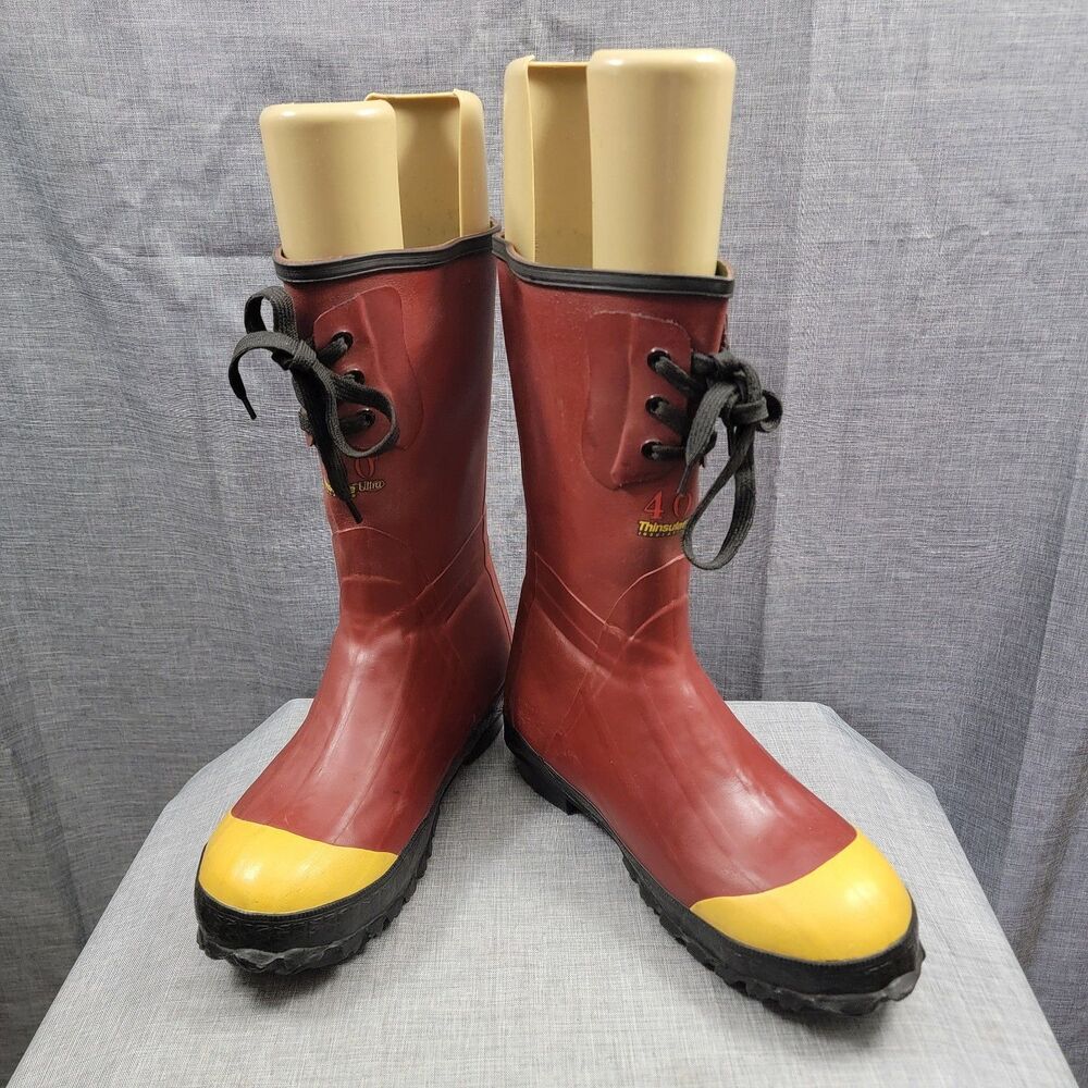Red Wing Worx Overshoes Waterproof Steel Toe Boots 400 Thinsulate Ultra Men's 6